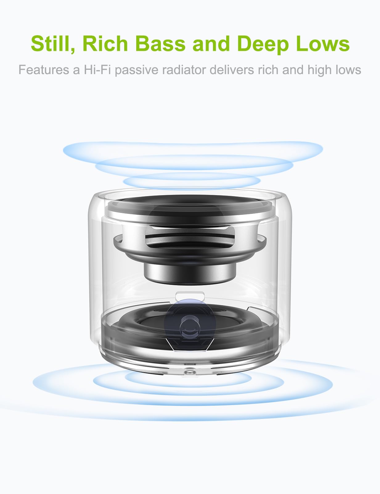 EWA Travel Case Packed, Portable Bluetooth IP67 Waterproof,